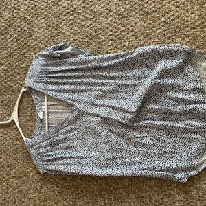 Women's Blue Patterned Top